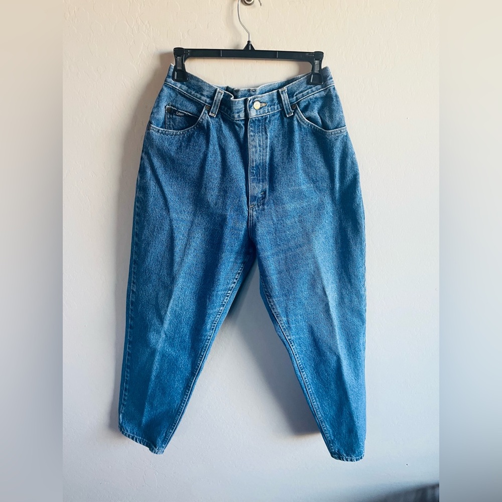 Vintage Womens LEE Jeans Size 14 Cropped 90s Mom Jeans 100% Cotton